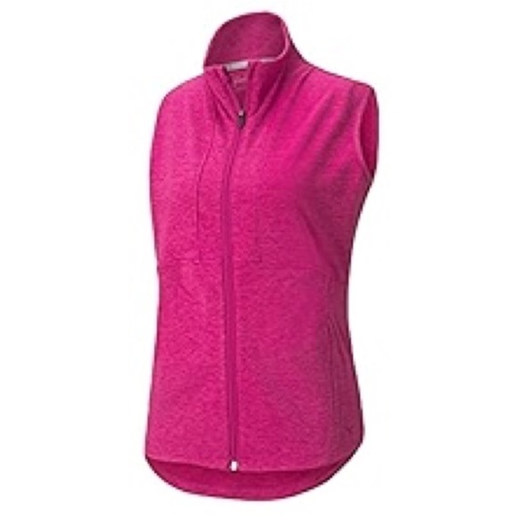 Faded Glory Jackets & Blazers - Faded Glory Pink Fleece Full Zip Vest Medium